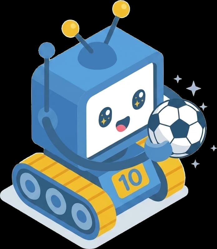 RUDI sujetando un balón de fútbol, con la robótica planteada como deporte