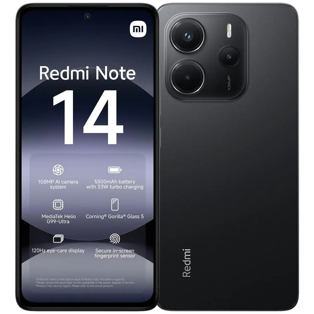 MOVIL XIAOMI REDMI NOTE 14 8 256GB NEGRO - MGS0000025166 