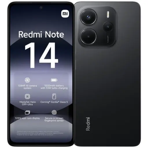 MOVIL XIAOMI REDMI NOTE 14 8 256GB NEGRO - MGS0000025166 